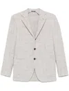 Sartorio Napoli Classic Tailored Wool Jacket In Gray