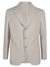 Sartorio Napoli Single-breasted Wool Jacket In Light Grey