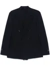 Sartorio Napoli Double-breasted Tailored Wool Jacket In Black
