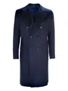 Sartorio Napoli Double-breasted Wide-lapel Coat In Blue