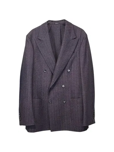 Sartorio Napoli Double-breasted Peak-lapel Blazer In Purple