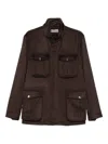 Sartorio Napoli Flap-pocket Cashmere Jacket In Brown