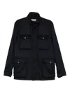 Sartorio Napoli Flap-pocket High-neck Jacket In Blue