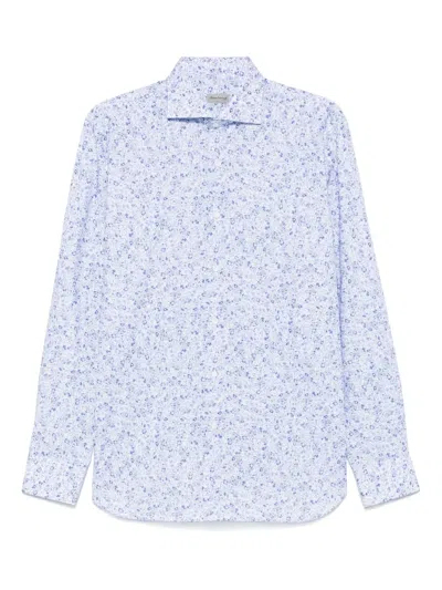 Sartorio Napoli Floral-print Shirt In Blue