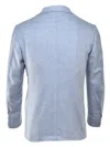 Sartorio Napoli Herringbone Wool Blazer In Blue