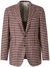 Sartorio Napoli Houndstooth-pattern Blazer In Red