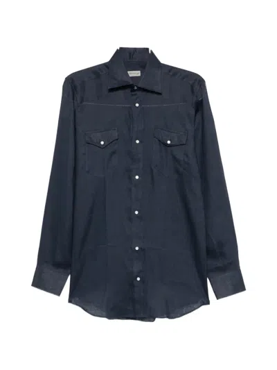 Sartorio Napoli Linen Shirt In Blue
