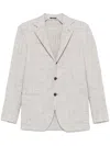 Sartorio Napoli Classic Tailored Wool Jacket In Brown