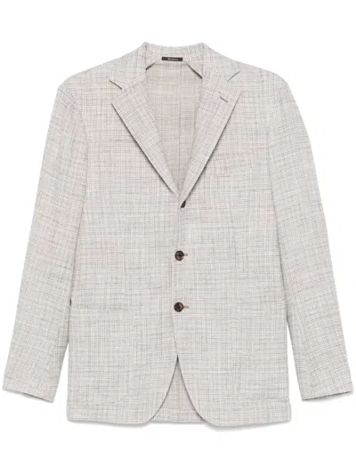 Sartorio Napoli Classic Tailored Wool Jacket In Gray