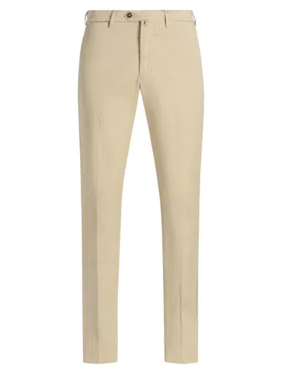 Sartorio Napoli Men's Flat-front Trousers In Neutral