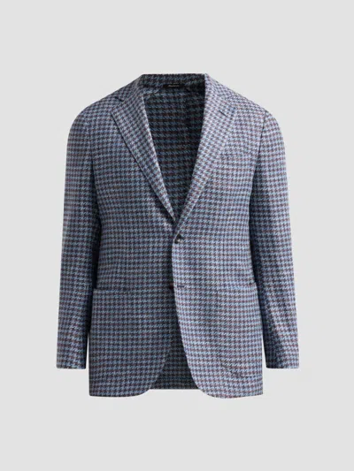 Sartorio Napoli Men's Houndstooth Wool-blend Sport Coat In Gray