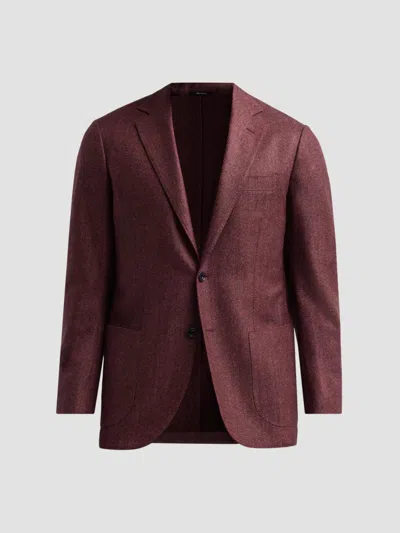 Sartorio Napoli Men's Melange Herringbone Wool Sport Coat In Purple