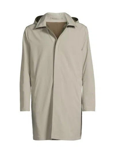 Sartorio Napoli Men's Reversible Stretch Nylon Hooded Jacket In Neutral