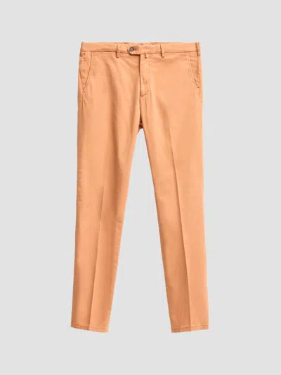 Sartorio Napoli Men's Solid Crease-front Trousers In Orange