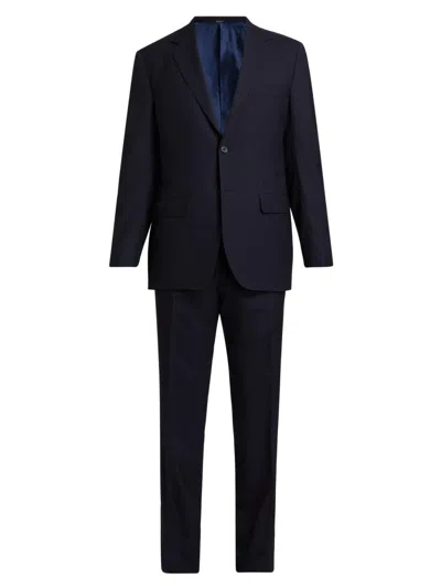Sartorio Napoli Men's Solid Wool Single-breasted Suit In Blue
