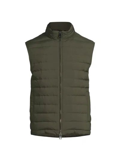 Sartorio Napoli Men's Stand Collar Puffer Vest In Green