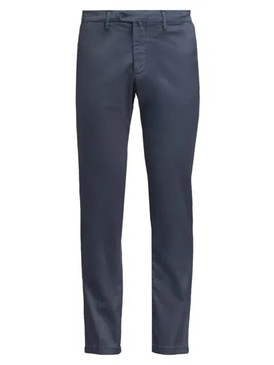 Sartorio Napoli Men's Stretch Flat-front Trousers In Blue