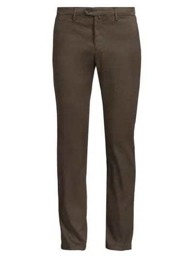 Sartorio Napoli Men's Stretch Flat-front Trousers In Green