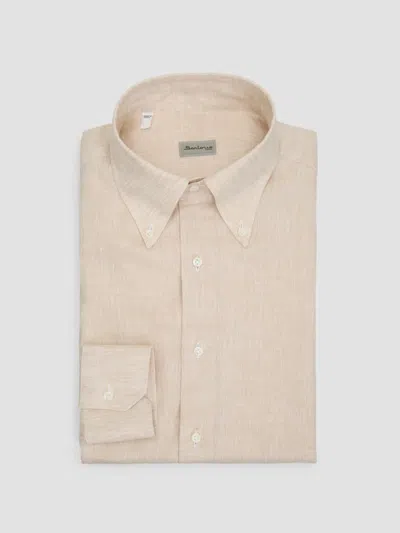 Sartorio Napoli Men's Western Linen Shirt In Pink