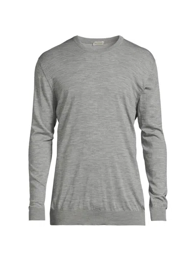 Sartorio Napoli Men's Wool Crewneck Sweater In Gray