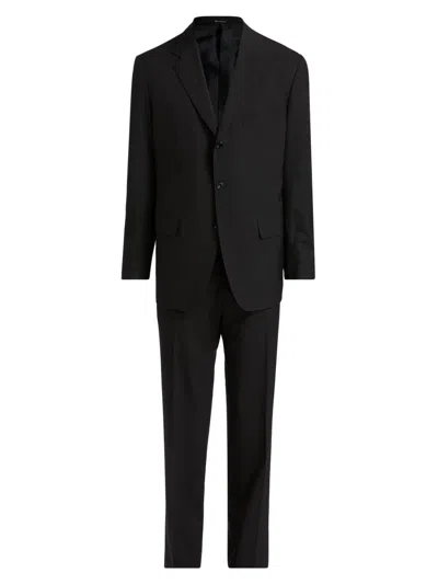 Sartorio Napoli Men's Wool Single-breasted Suit In Black