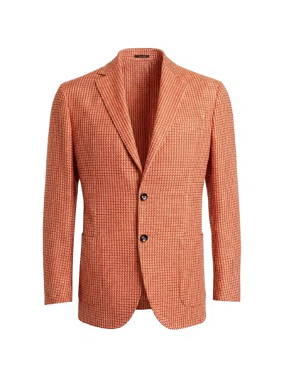 Sartorio Napoli Nailhead Blazer In Orange