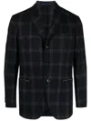 Sartorio Napoli Plaid-check Virgin Wool Blazer In Grey