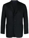 Sartorio Napoli Plaid-check Wool Blend Blazer In Black