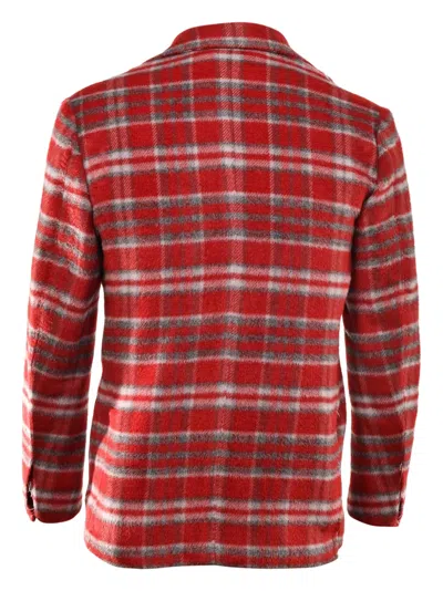 Sartorio Napoli Plaid-pattern Blazer In Red