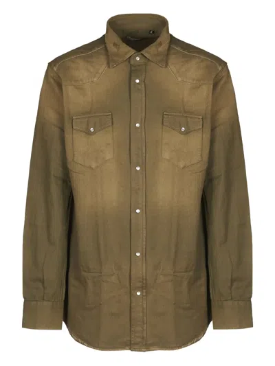 Sartorio Napoli Point-collar Shirt In Green