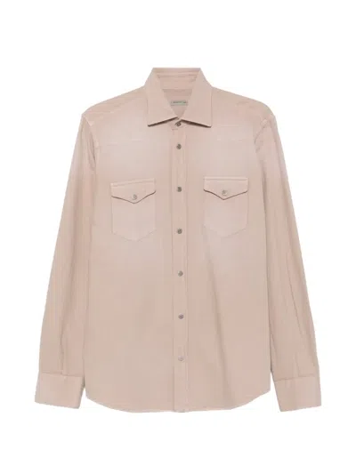 Sartorio Napoli Press-stud-fastening Shirt In Neutral