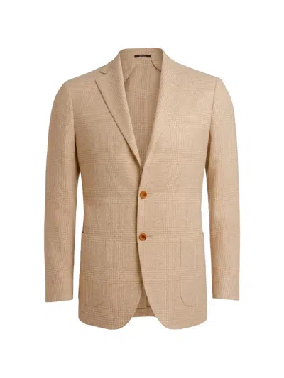 Sartorio Napoli Prince Of Wales Check Blazer In Neutral