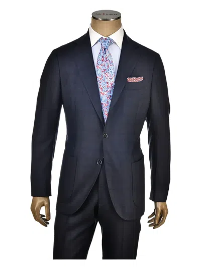 Sartorio Napoli Prince Of Wales-check Suit In Blue