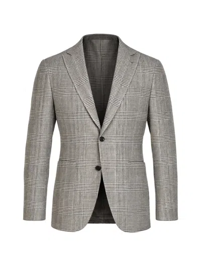 Sartorio Napoli Prince Of Wales Sport Blazer In Gray