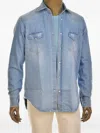 Sartorio Napoli Snap-button Denim Shirt In Blue