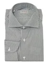 Sartorio Napoli Striped Cotton Shirt In Green