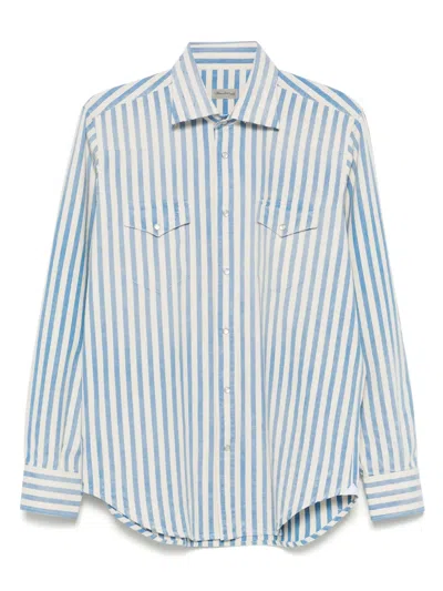 Sartorio Napoli Striped Shirt In Blue