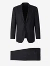 Sartorio Napoli Striped Wool Suit In Black
