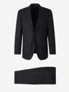 Sartorio Napoli Striped Wool Suit In Midnight Blue