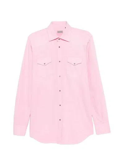 Sartorio Napoli Texas Shirt With Pocket In Pink