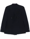Sartorio Napoli Double-breasted Tailored Wool Jacket In Black