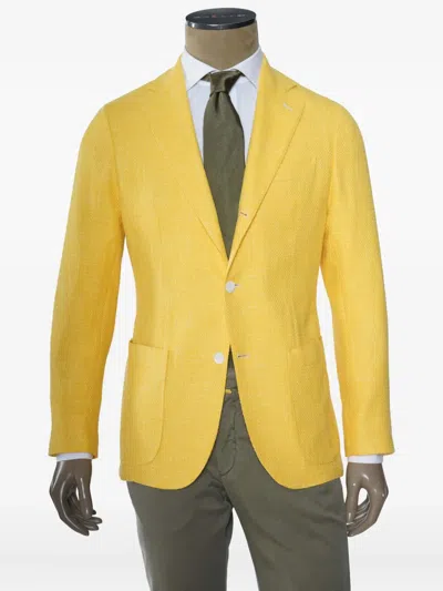 Sartorio Napoli Woven Blazer In Yellow