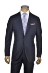Sartorio Prince Of Wales Virgin-wool Suit In Blue