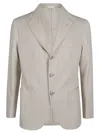 Sartorio Light Grey Single-breasted Wool Blazer In Neutral