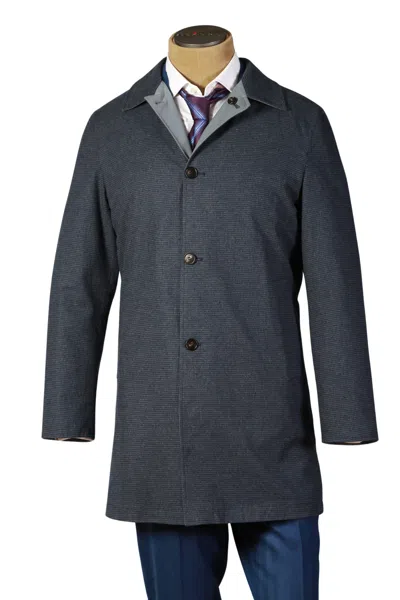 Sartorio Solid Reversible Overcoat In Gray