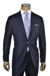 Sartorio Solid Virgin Wool Suit In Blue