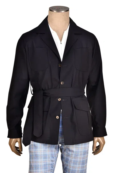 Sartorio Virgin Wool Lightweight Jacket In Blue