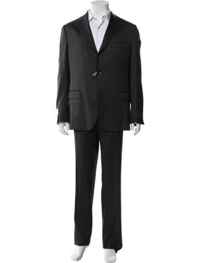 Pre-owned Sartorio Virgin Wool Two-piece Suit In Black
