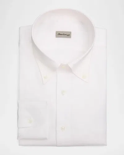 Sartorio Western Linen Shirt In White