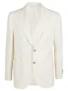 Sartorio Single-breasted Wool Jacket In White
